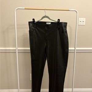 Size 20 Abercrombie & Fitch Black Faux Leather Pants